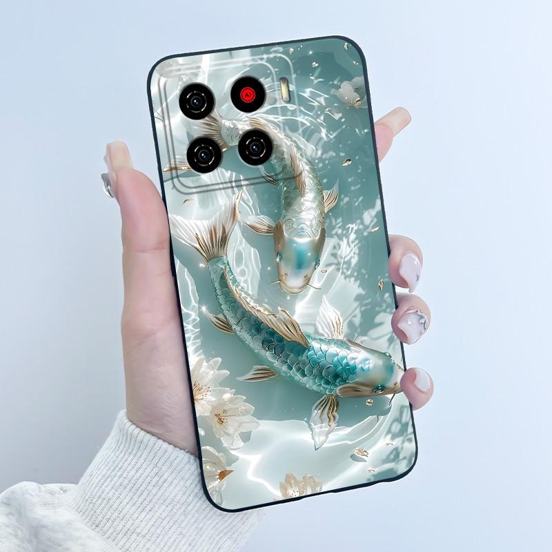 For ZTE Blade A56 Z2473 Case Cute Love Rabbit Cartoon Black Soft Silicone Protect Cover For ZTE Blade Nubia A56 Pro Phone Casing