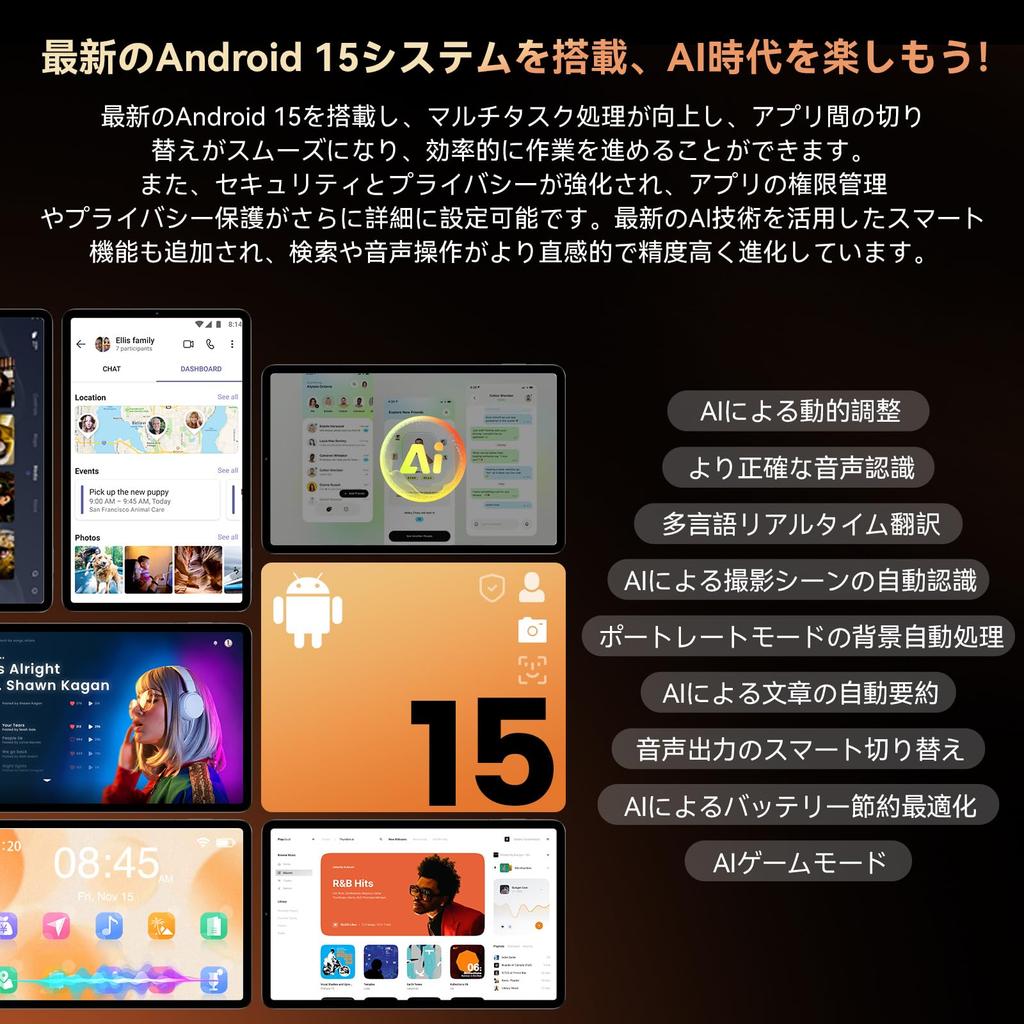 7050 Gyro Headwolf FPad7 Pro Tablet 8 Inch Android 15 Tablet SIM Widevine L1 16GB 512GB UFS 6500mAh 4G WiFi Face Recognition Wireless Projection GPS