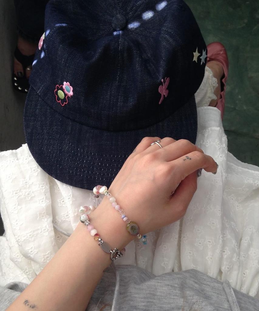 Kiibi Kitsch Washed Denim Cap Navy
