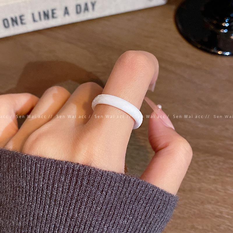 Design Plain Ring Ring Women's New Chinese Style Index Finger Ring National Style Jewelry