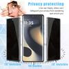2Pack for Motorola Edge 2024 Privacy Tempered Glass Screen Protector, Ultra HD Tempered Glass Film, Anti-Spy, 9H Hardness, Anti-Scratch, Bubble Free,