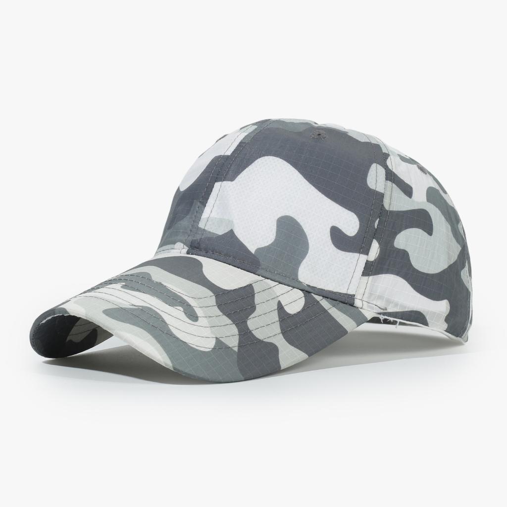 Unisex Camouflage Quick Dry Baseball Cap Outdoor Sun Protection Breathable Sports Adjustable Visor Hat for Men and Women