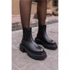 Women's Genuine Leather Thick Sole Long Chelsea Boots
