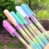 6/12 Pcs Neons Gel Pen Rainbow Ballpoint Pen Colorful Rainbow Pen Decorative Pen Stationery Supplies for Adult Student