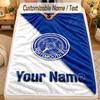 Flannel BlanketPortsmouth FC Custom Name Text Personalized Soft Warm Throw Blanket Home Decor Gift