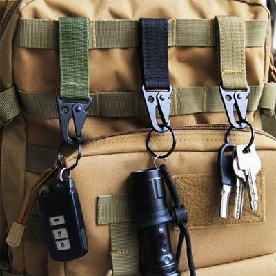 X2 Edc Outdoor Tactical Nylon Multi Functional Buckle Eagle Beak Hook Backpack Velcro Strap Rock Climbing Hiking Beverage Button
