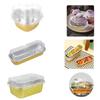 Disposable Aluminum Foil Baking Pans with Lids Square Gold Foil Tin for Cakes Muffins Bread Food Storage Takeout Containers