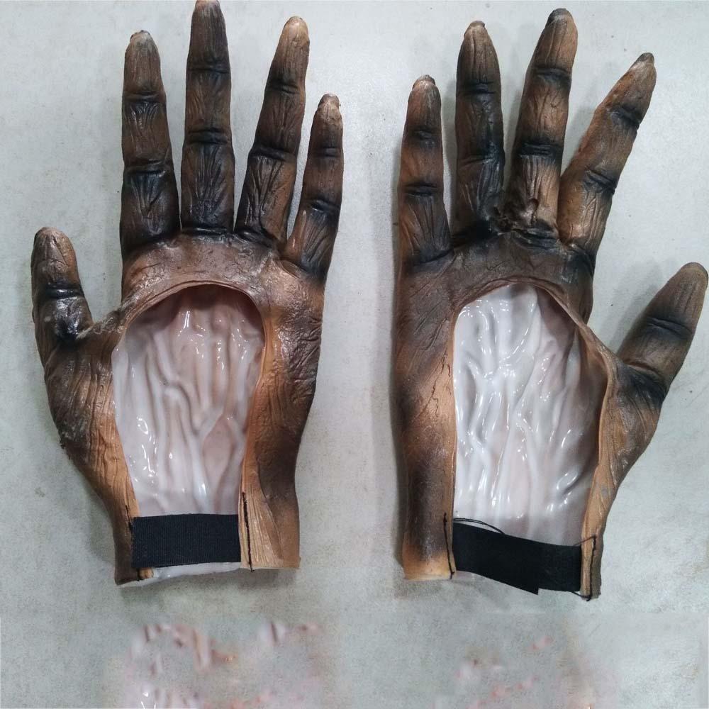 Simulated Werewolf Vinyl Gloves Werewolf Makeup Party Props Prank Halloween Cosplay Gloves  Party