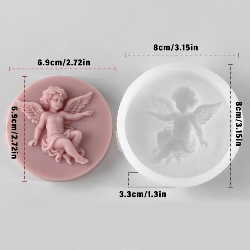 Silicone Mould for Making Angel Shaped Candle Soap and Craft with Artistic Styles