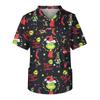 Men's Casual Short-Sleeved V-Neck Printed Front Pocket Top