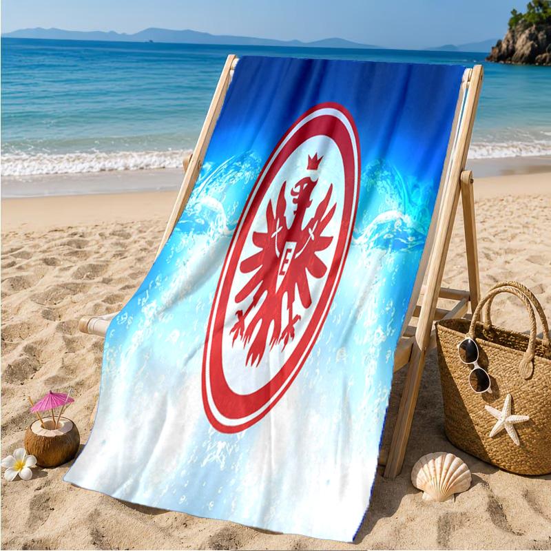 Eintracht FC Wappen Strandtuch Mikrofaser Strandtuch, Leicht und Schnelltrocknend, für Sommerreisen, Schwimmbad Fan Geburtstagsgeschenk