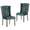 Day and Night - Day and Night Dining Chairs 2 Units Dark Green Velvet