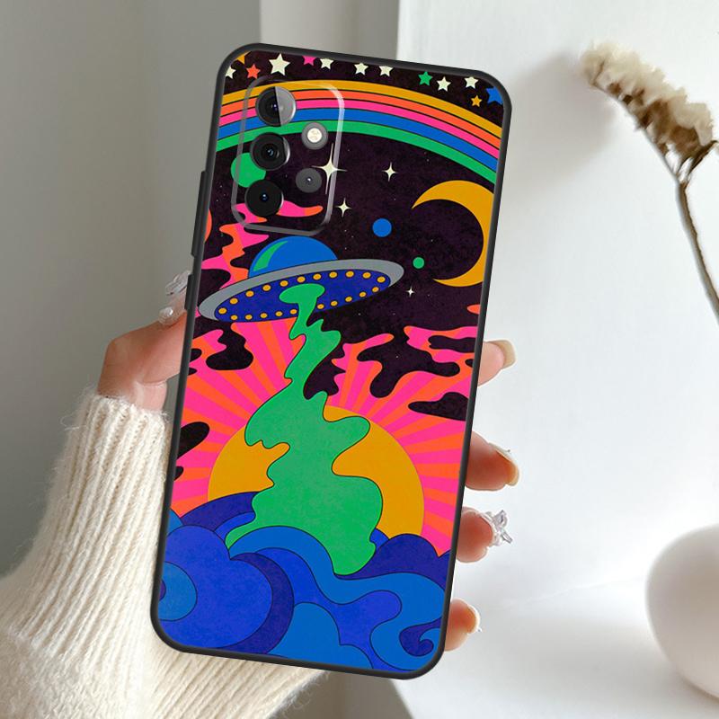 Regenbogen 70er Jahre Groovy Landschaft Hülle Für Samsung Galaxy A34 A54 A14 A15 A35 A55 A16 A26 A36 A56 A52 A12 A32 A13 A33 A53 A17