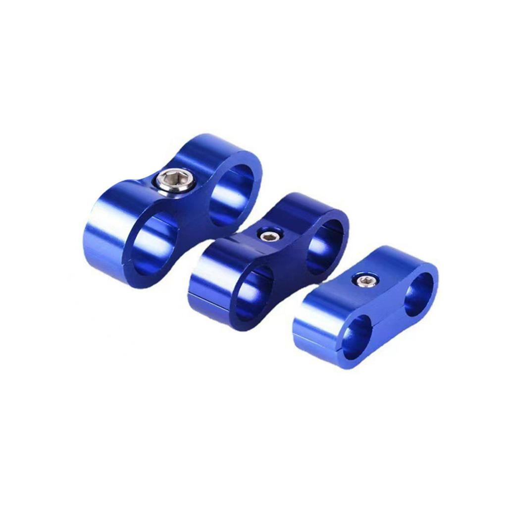 Universal Aluminum AN4 AN6 AN8 Braided Rubber Hose Line Clamp Splitter Billet Oil Fuel Water Hose Tube Seprator Kit