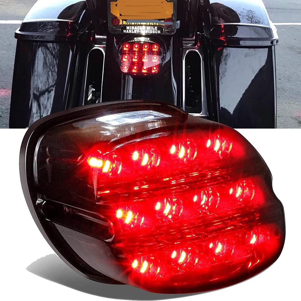 Wędzone LEDowe Tylne Światło Motocyklowe Światła Tylne Hamowania Jazdy Kompatybilne z Dyna Road King Electra Glide Street Glide Touring