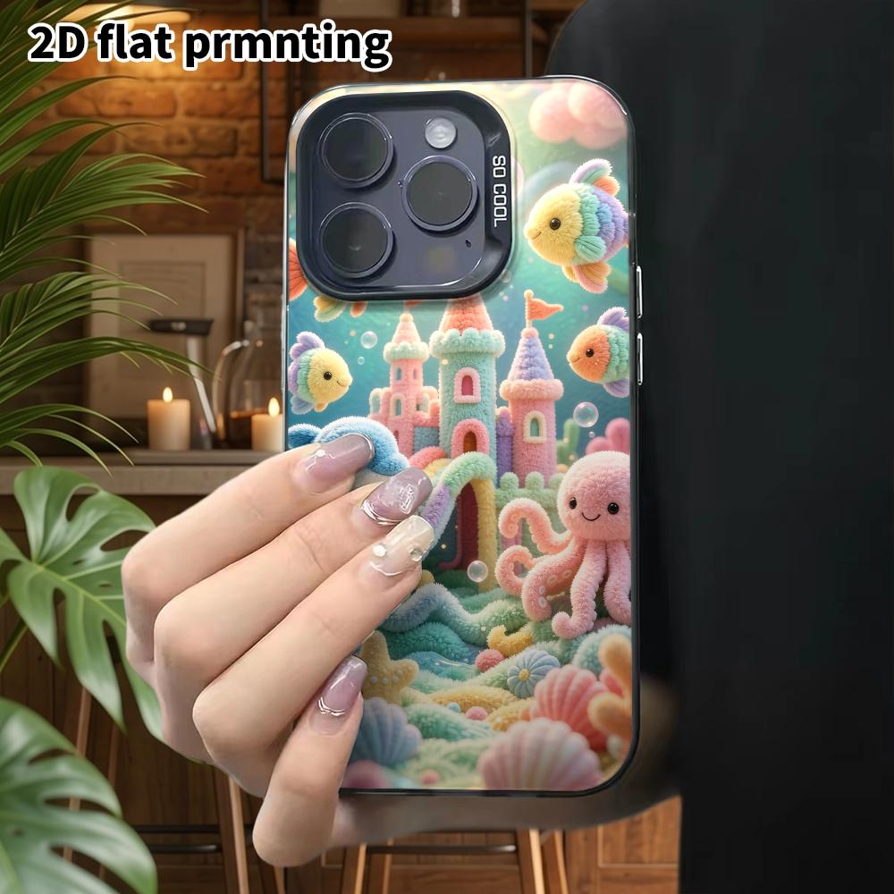 Phone Case: 2D Flat, Suitable for iPhone 18 17 16 15 14 13 12Pro Protective Case, Underwater Castle Kingdom, Perfect Christmas and Halloween Holiday G