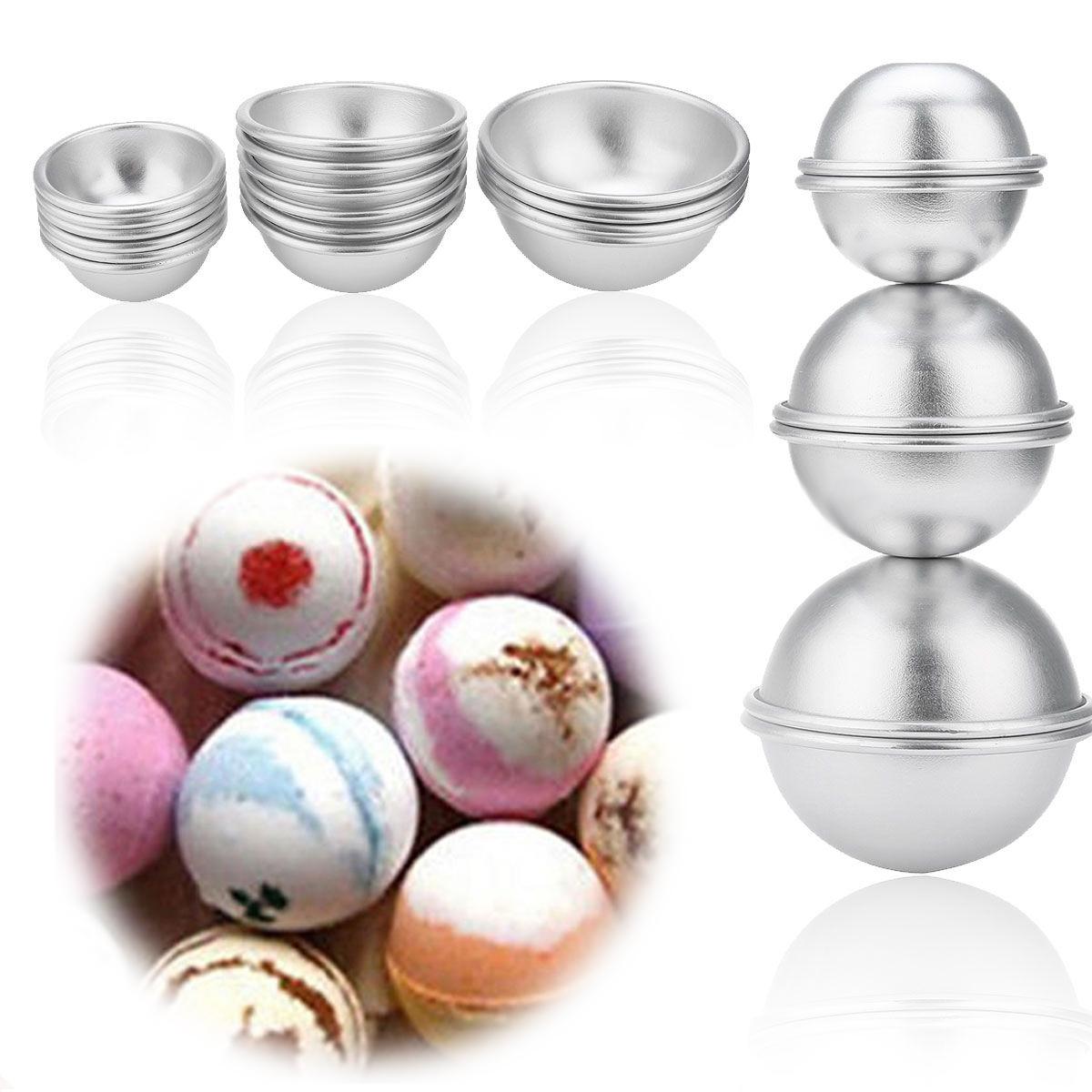 

16 шт. 8 комплектів нової DIY Mold Sphere Metal Bath Bomb Fizzy Crafting Cake Candle Form