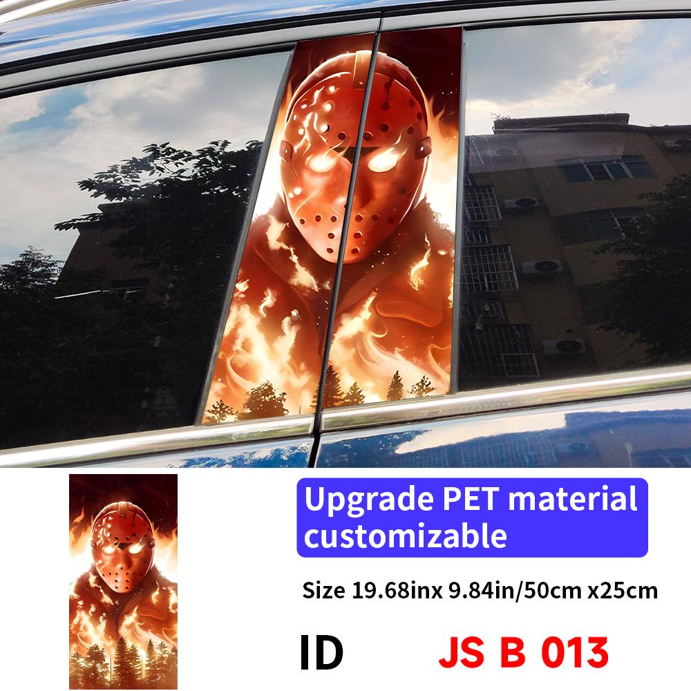 Mask Jason Car Stickers Car B-pillar Vinyl Decals Waterproof Auto Center Pillar Sticker Cover Scratches Vehicle Decor Accessorie
