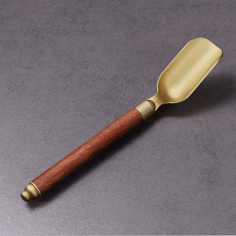 Brass & Wood Tea Utensil Set