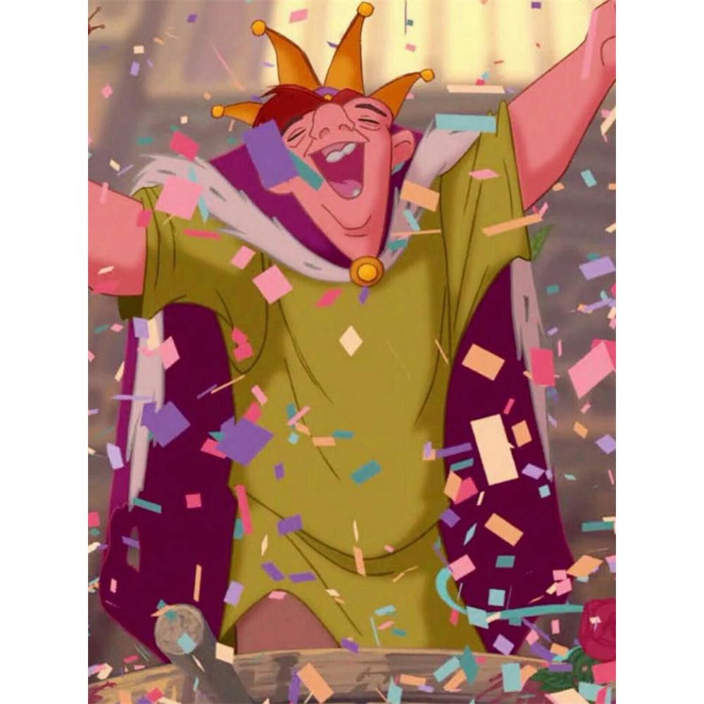 

Disney Diamond Painting Complete Set The Hunchback of Notre Dame Quasimodo Illustrations 5D Diamond Painting Cross Stitch Mosaic Home Decor Round 20x30cm