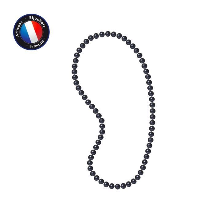

Sautoir - Perlinea - Perle de Culture d Eau Douce AAA+ - Semi-Ronde 9-10 mm - Noire - 60 cm