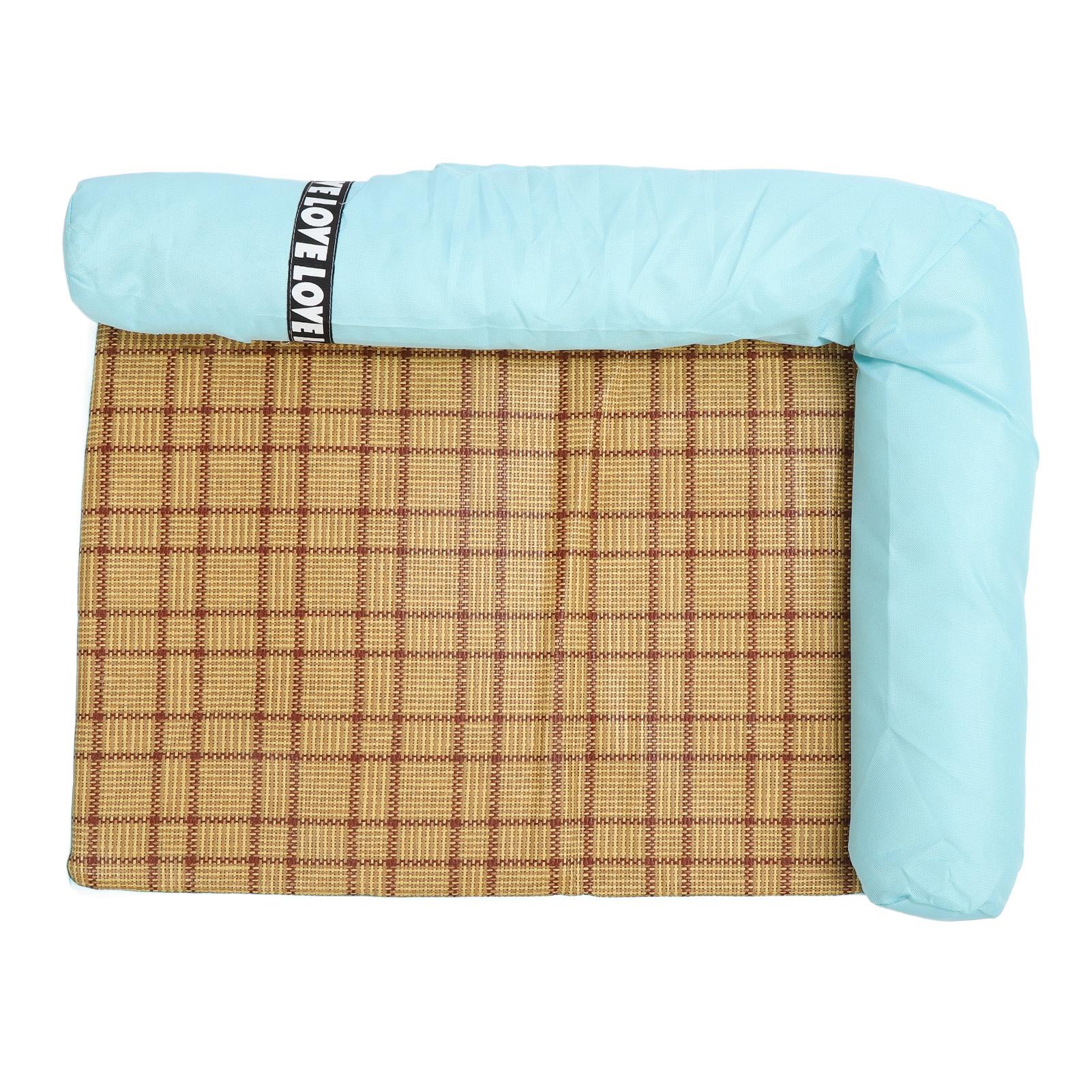 

Dog Cooling Bed Portable Sturdy Comfortable Summer Cat Dog Sleeping Mat Bed for Home Vehicle Pink синій
