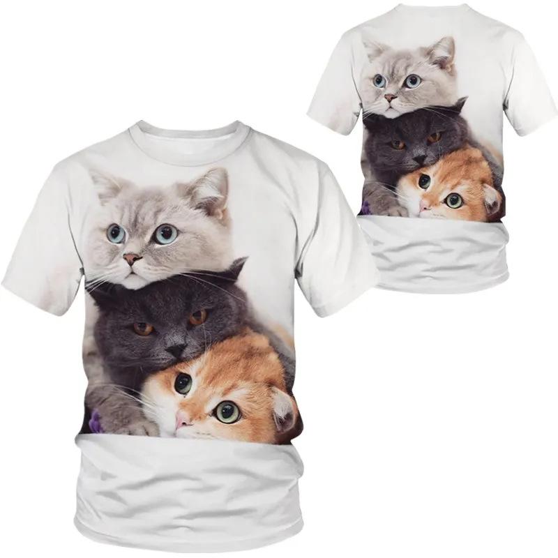 Streetwear 3D Series Men's Tees Casual Outfit Men T Shirt Summer Short Sleeve Animal Printed Tee Shirts