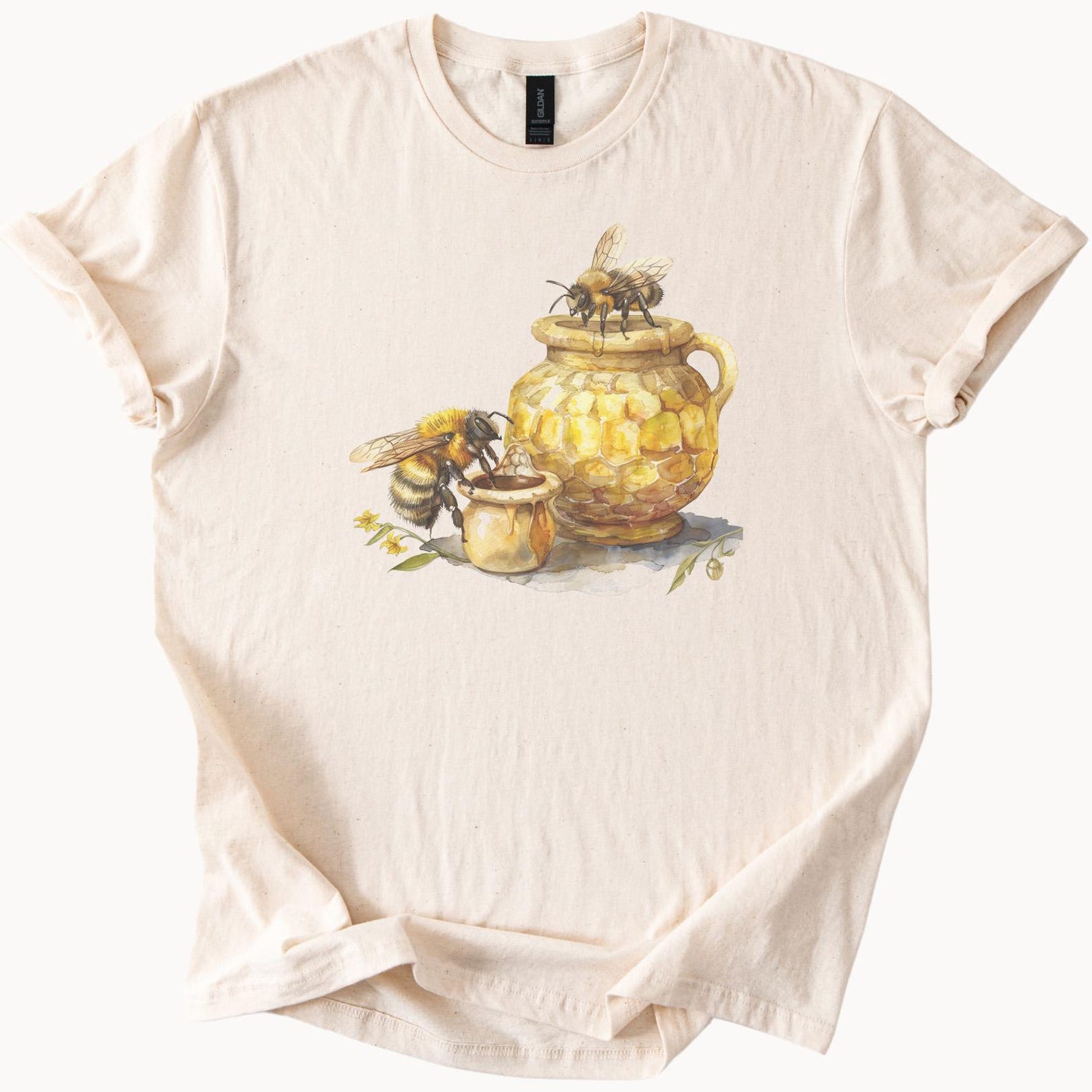 Honey Bee T Shirt Bumble Bee Lover Gift Nature Inspired Tee 130