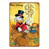 1pc Donald Duck Wealth Stack Tin Sign - Vintage Wealth & Prosperity Decor with Donald Duck, Heavy-Duty Iron Metal Wall Art for H