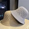 2026New solid color simple hollow breathable fisherman hat for women, summer casual versatile foldable bucket hat, sun hat