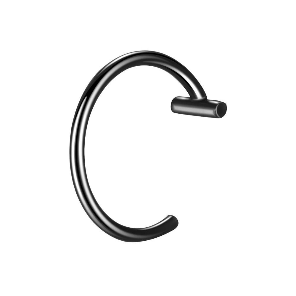 1PC Cool Stainless Steel Fake Nose Ring Non-Pierced Hip Hop C Clip Lip Ring Fake Nose Piercing