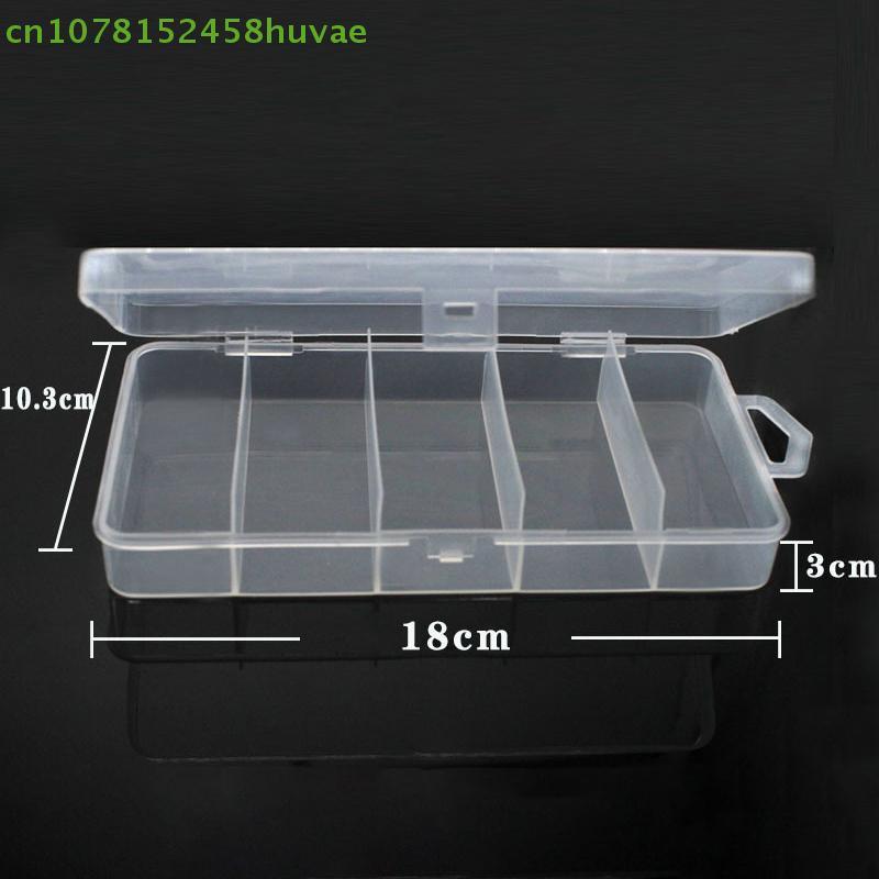 5 Compartments Fishing Tackle Box Storage Case for Fly Fishing Lures Spoons Hooks Bait Organizer Fishing Accessories Tools Case