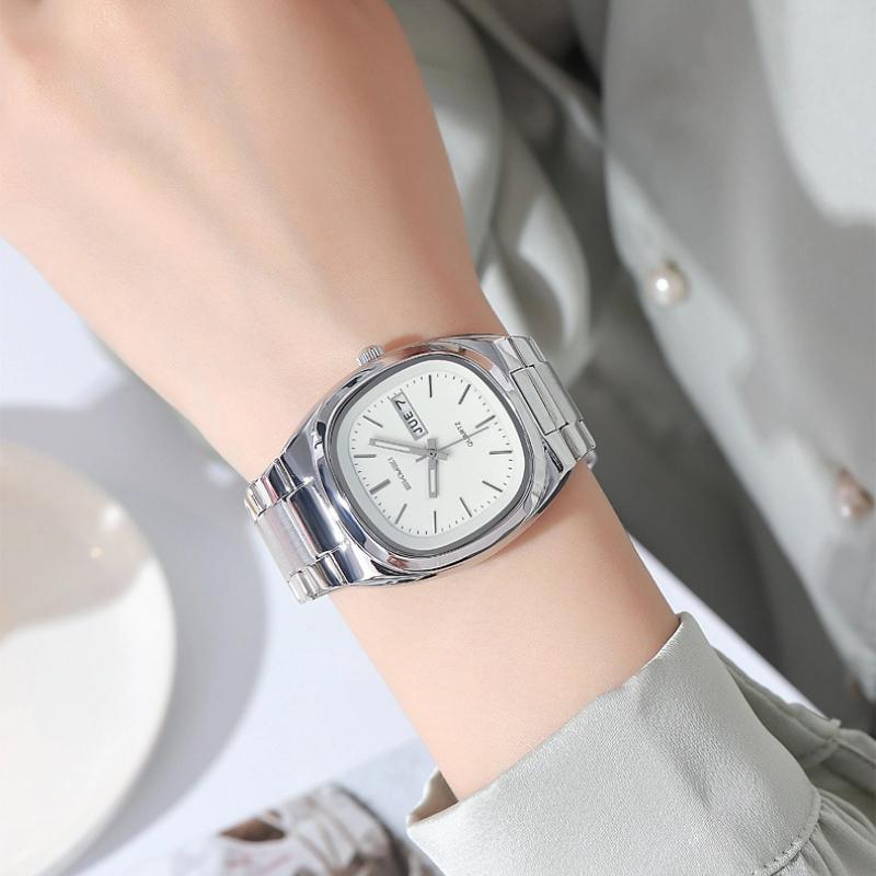 SKMEI Elegant Women Wristwatch Waterproof Luminous Calendar Ladies Watch Square Stainless Steel Quartz Women's Watches
