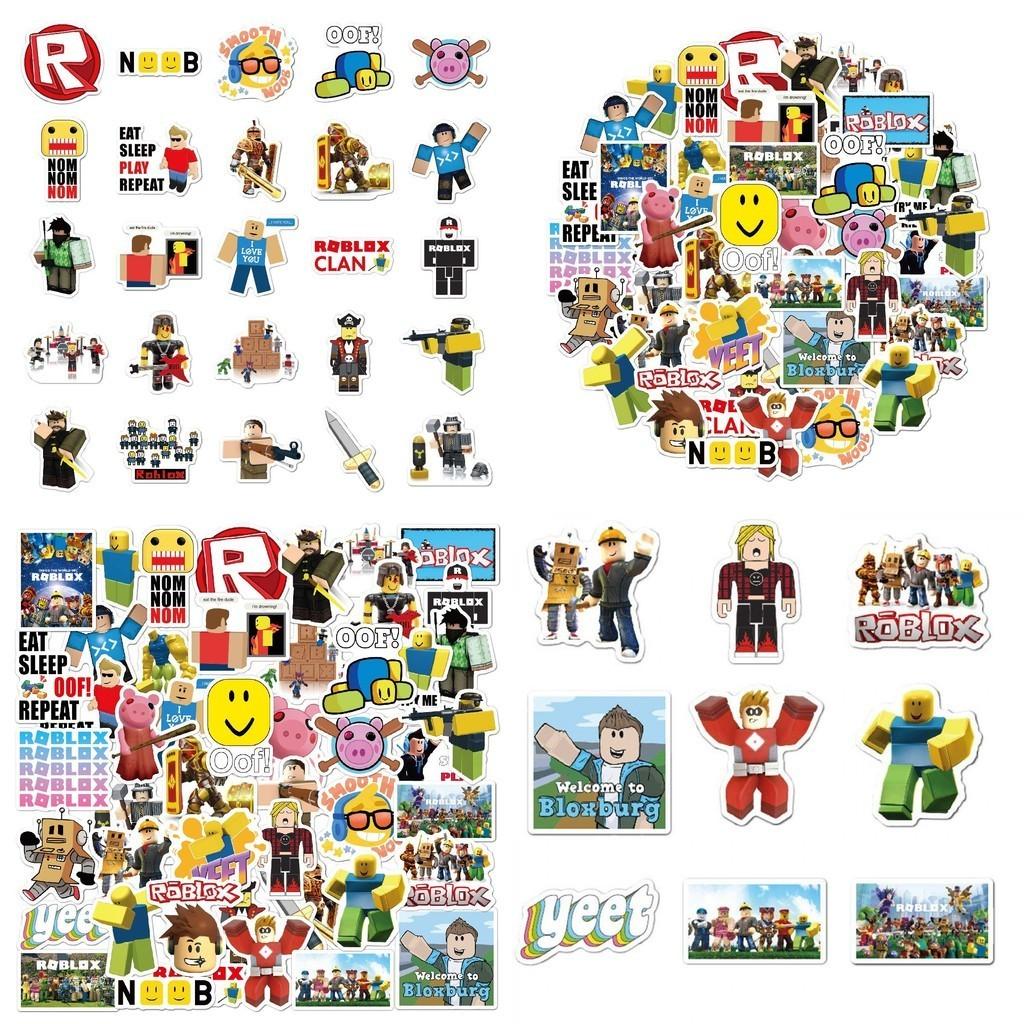 50pcs Colorful Roblox Stickers Waterproof For Diy Laptop Skateboard And Luggage