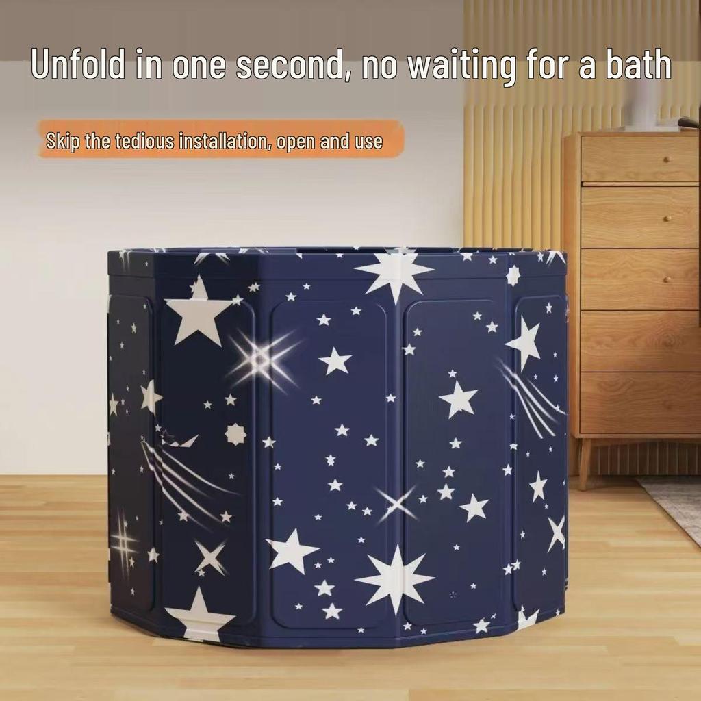 Extra große faltbare Badewanne für Erwachsene und Babys: Keine Installation, Verdickter Einweich- und Schwimmeimer