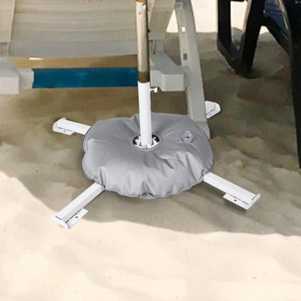 Umbrella Base Heavy Duty Foldable Mount 22 Lbs Capacity Portable Patio Umbrella Stand With Fillable Water Bag For Outside Garden