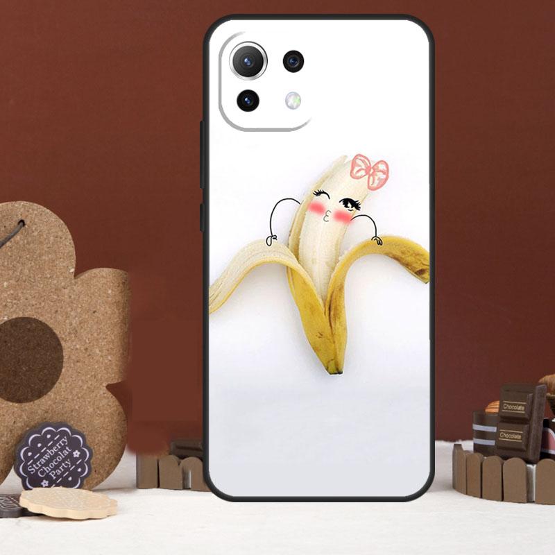 Cartoon Cute Fruit Yellow Banana Case For Xiaomi 15T 14T 13T 14 15 Ultra 17 Pro Max POCO F8 Ultra F5 F6 F7 X5 X6 X7 Pro Cover