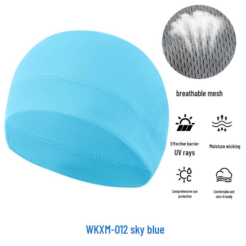 

Летняя сетчатая защита от солнца Велосипедная шапочка-череп - Дышащая Высокоэластичная Спортивная подкладка из ледяного шелка One Size