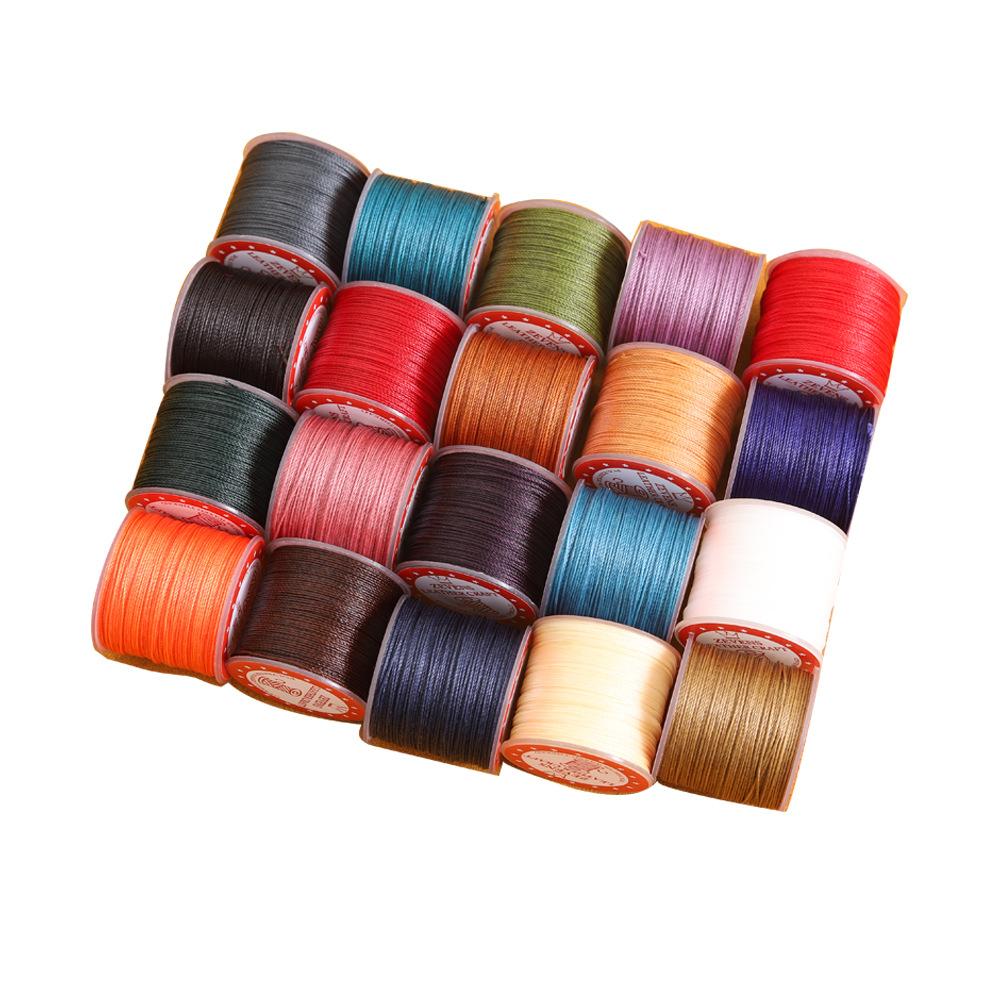 25M Dicke Gewachste Schnur Für Leder Gewachste Kordel 0,5mm Perlenfaden Für Armband Perlenstickgarn Flache Gewachste Nähschnur