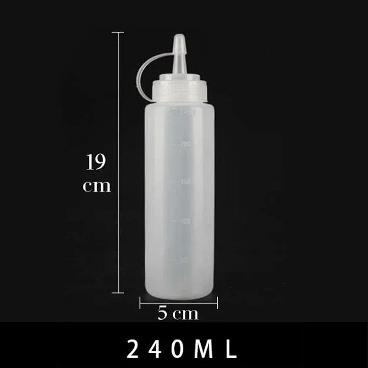

Multi-Size Squeeze Bottle Chocolate Dispenser with Lid Cake Decorating Tools Bread Baking Dessert Condiment Bottle