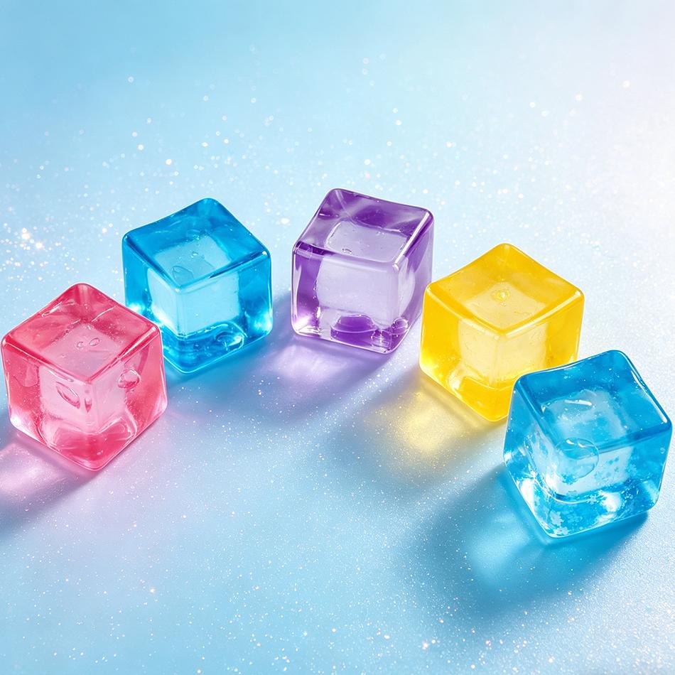 Stresswürfel Squishy Stressbälle für Angst Stressabbau Langsam aufsteigend Funkelnder Malzzucker Knetspielzeug