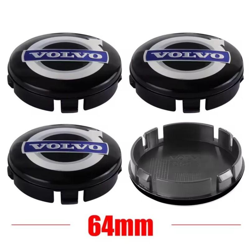 Para Volvo Xc60 Xc90 V40 V60 S60 V50 4 Piezas 64MM Estilo de Coche Tapas Centrales de Rueda Cubierta de Neumático de Coche Accesorios de Decoración Exterior