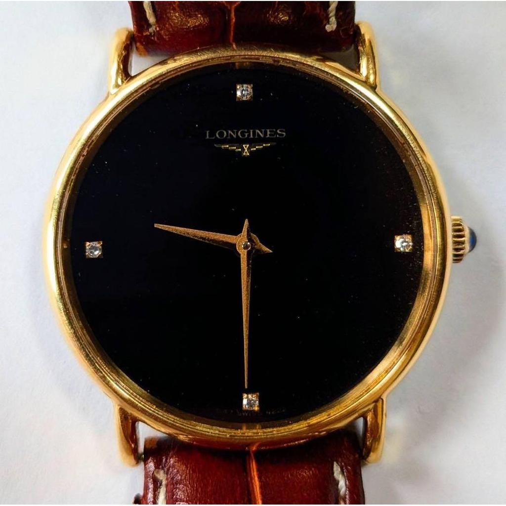 Used Longines 4P Diamond 18K GF Antique Manual Winding Grand Classic