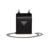 Saffiano Driehoek Logo Ketting Schoudertas Unisex Schoudertas Zwart 1TL403-QHH-F0632