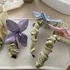 Non-Slip Flower Hair Clip Large Size Cloth Vertical Clip Retro Satin Banana Clip  Female