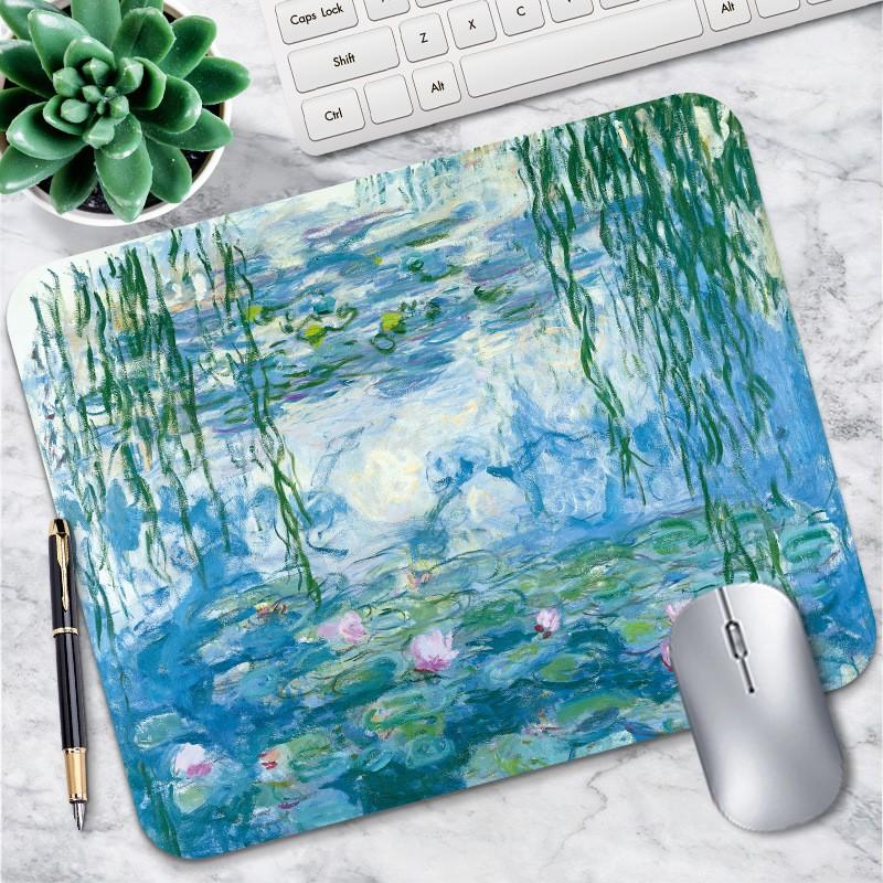 

Mouse Pad, Small Lockstitch, Rubber Text, Oil Painting, Thickened Laptop For Use. One Size синий