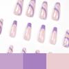 [Clearance] Wear nail art, purple lines, long ballet star and moon nail pieces, false nails, false nails