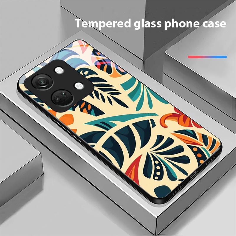 Tropical Rain Forest For OnePlus Nord 3 5 6T 7 Pro 8 12 10T Reno8 Lite 5G 10R Nord N30 Shell Tempered Glass Phone Case Black