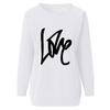 Women S Round Neck Long Sleeve Love Print Casual Sweatshirt