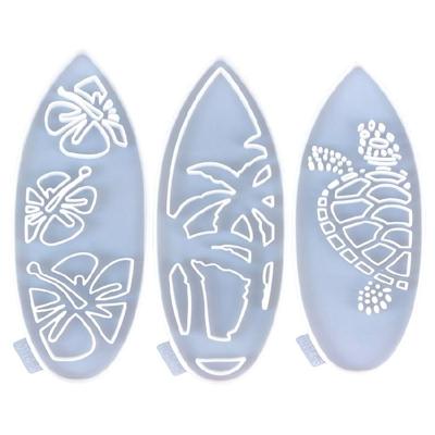 3pcs Surfboard Shaped Mold Handmade Jewelry Mould Wall Decorations Epoxy Moulds